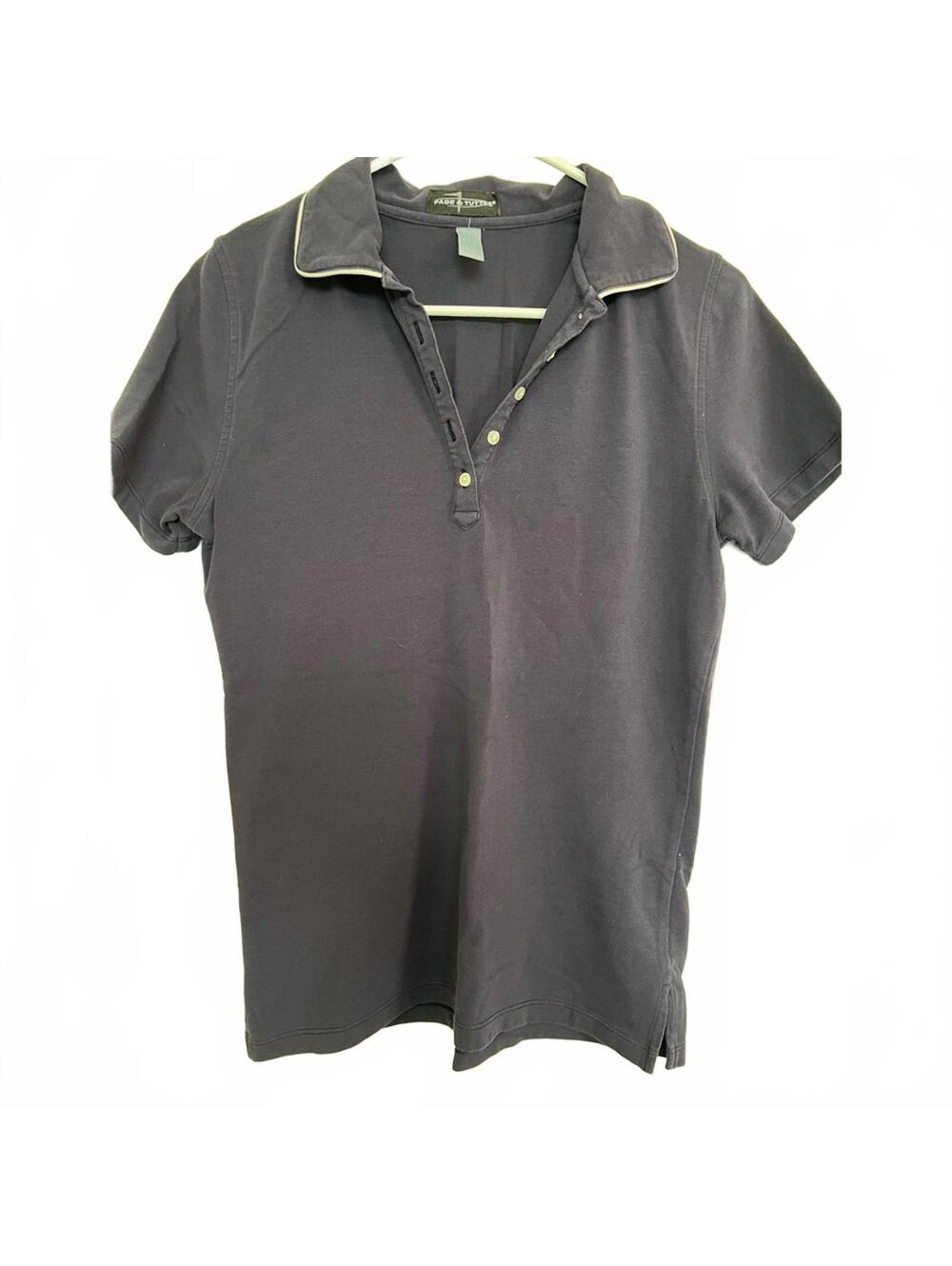 Page and Tuttle Navy Polo Shirt Classic Golfwear Casual Top